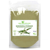 Shudh Online bhringraj powder packaging shows organic vegan hair care.