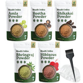 Shudh Online hair mask powder combo packshot for natural nourishment