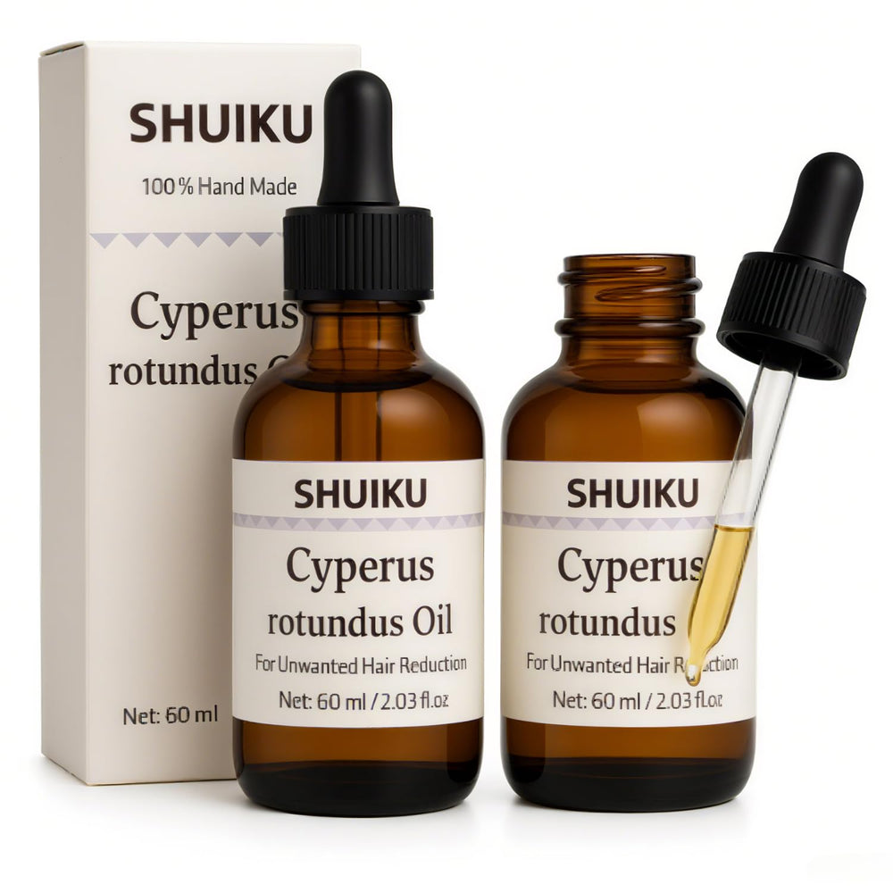 SHUIKU Cyperus Rotundus Oil bottle front for smoother post-removal skin
