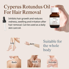 SHUIKU Cyperus Rotundus Oil pour shot demonstrates easy application.