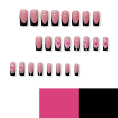 SHUXILIN hibiscus nails full-cover nude pink offer seamless wear and natural look
