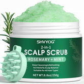 SHVYOG rosemary detox scalp scrub bottle for gentle cleansing of flaky scalp
