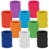 Shynek hair-ties colorful bulk pack enables versatile daily styling.
