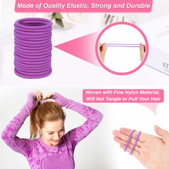 Shynek hair-ties elastic material closeup shows soft, durable hair ties for secure holds.