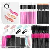 Shynek makeup mixing tray with spatula for precise blending and easy cleanup.