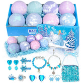 Siawoy kids bath bombs reveal surprise jewelry inside during bath time.