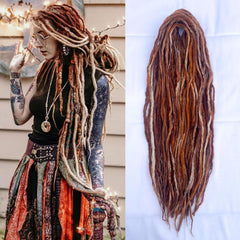 Siddiuop 22in wool dreadlocks packaged for eco-friendly, ready-to-style extensions.