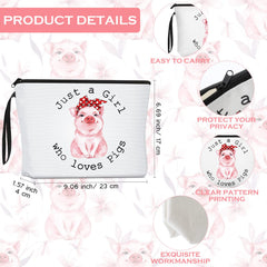 Sieral pig-canvas-makeup-pouch keeps cosmetics organized on the go