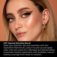 Sigma Beauty E35 waterproof handle close-up highlights durable, corrosion-resistant design.