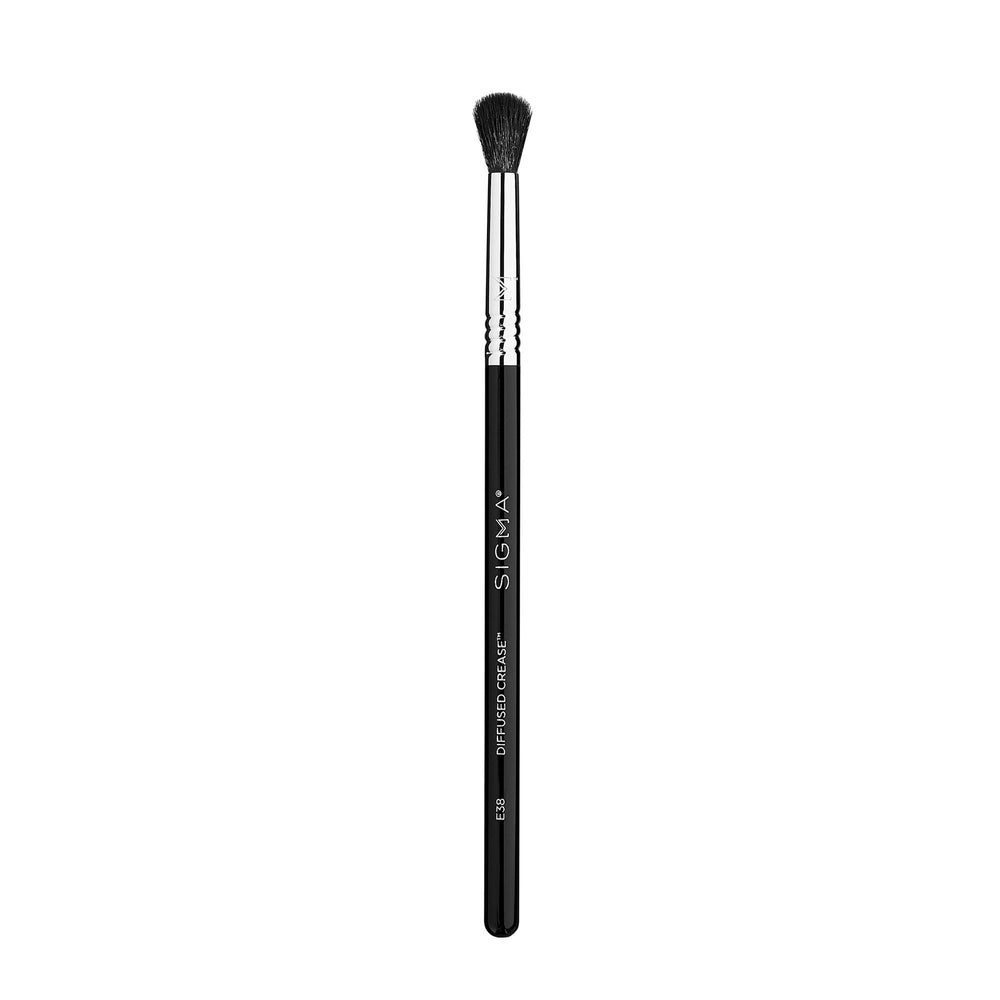 Sigma Beauty E38 diffused crease brush for soft crease blending.
