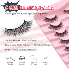 Siligli flat-band lashes blend naturally for quick, seamless makeup application