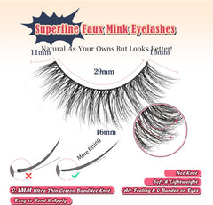 Siligli soft feather-light false lashes feel gentle on lids for all-day comfort