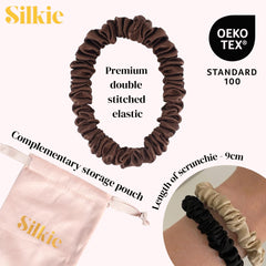 Silkie midnight closeup-texture emphasizes ruched surface reducing tangles and snagging.