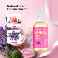 SilkySecret Yoni Oil rose-lavender fragrance for lasting freshness.