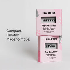 Silly George Pop-On Lashes application step lift align press demonstrates easy DIY application