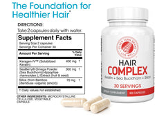 Silver Fern Hair Complex capsules close-up for easy daily intake.