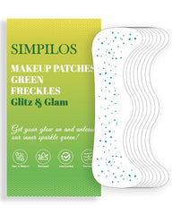 Simpilos Green Face Glitter packaging — ready-to-gift eight sheets for party sparkle.