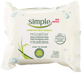 Simple Micellar Wipes Pack6 closeup showing gentle makeup removal and hydration