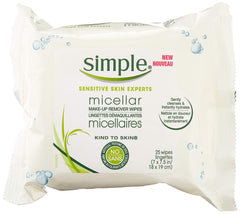 Simple Micellar Wipes Pack6 closeup showing gentle makeup removal and hydration