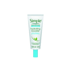 Simple Water Boost Hydrating Booster bottle pack-2 shown for daily hydration on dry skin.