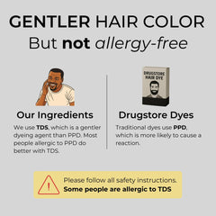 simpler hair color dark brown drip-free application formula shown for mess-free use