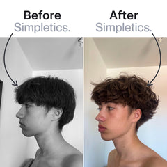 Pouring Simpletics Texturizing Powder for easy application.