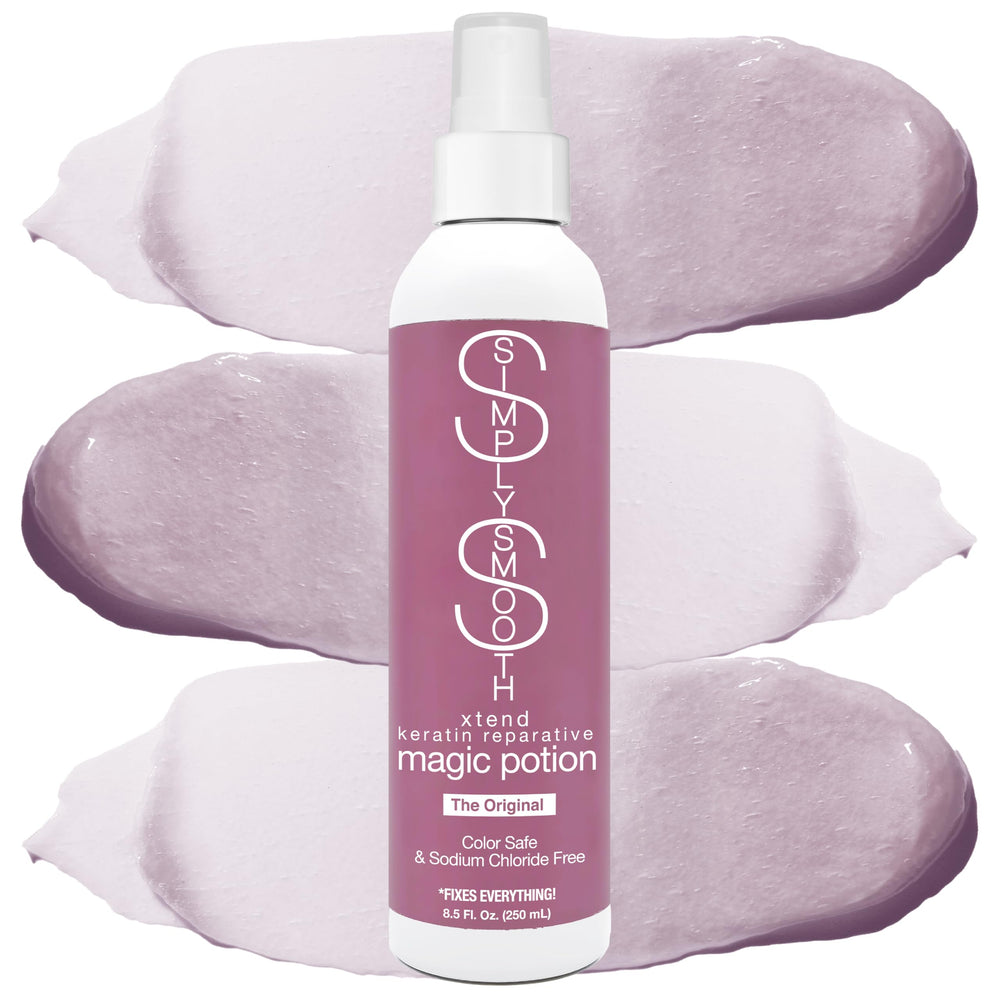 SIMPLY SMOOTH Magic Potion original bottle for detangling and hydration.