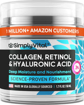 SimplyVital collagen-retinol-hyaluronic-cream-jar demonstrates rich hydration for daily use