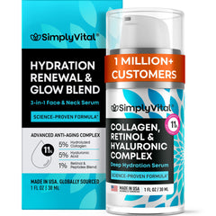 SimplyVital serum pump for easy daily application and balanced hydration.