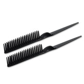 SIMPOR 3 Row Hair Comb close-up of rounded teeth for gentle detangling