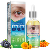 sinBron stye eye relief serum bottle demonstrates calming, fast relief for irritated eyelids