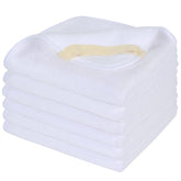 SINLAND microfiber facial cloth in white 12x12 inches showing quick-dry performance for daily cleansing