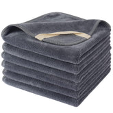 SINLAND microfiber facial cloths grey 6-pack with soft texture for gentle cleansing