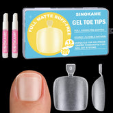 SINOKAME clear press-on toenails short pack for quick at-home pedicures.