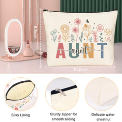SiplyHaven Aunt Gifts tote bag interior organized pockets for essentials