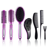SIQUK 7 piece hair brush set paddle brush close up for smooth styling and scalp massage