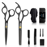 Sirabe 10-piece scissors set blades close-up for precise cuts on wet or dry hair