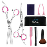 Sirabe hair cutting scissors kit top view for precise salon-quality cuts.