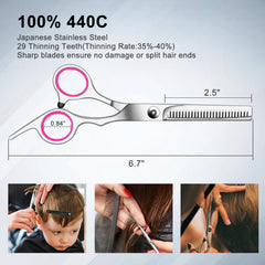 Sirabe hair razor comb set close-up demonstrates detangling and quick styling.