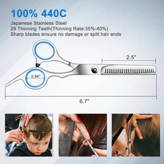 Sirabe thinning shears close-up showing balanced design for easy texturizing with less tug