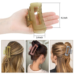 Sisiaipu rectangle hair clip nonslip: durable acrylic for busy mornings.