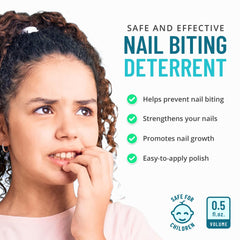 SISQUOC dual-purpose polish deters biting while supporting nail strength.