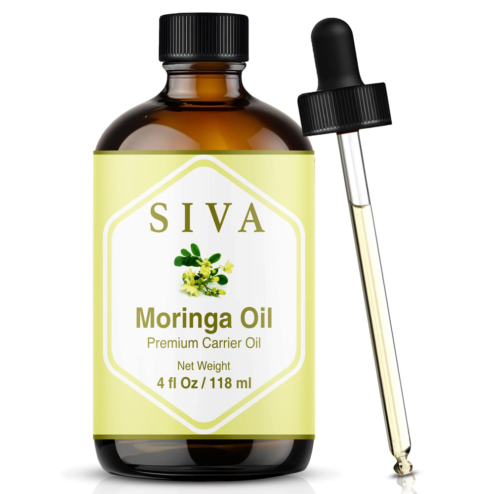 SIVA Moringa Oil bottle with dropper for easy, precise skin care.
