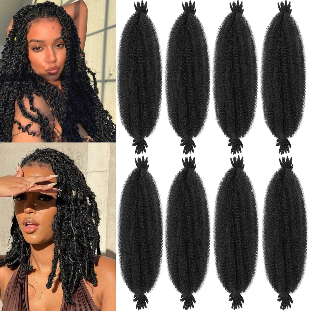Sixi Beauty Springy Afro Twist 18inch braiding hair for quick, natural-looking protective styles.