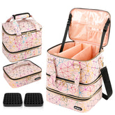 SIYNPAV Nail Polish Organizer capacity view—store 126 bottles efficiently for quick access.