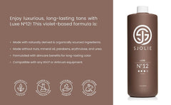 SJOLIE Luxe12 deep bronze result visible on arm