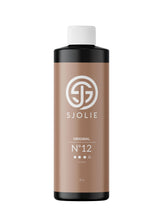 SJOLIE Sunless No.12 bottle shown for an even, long-lasting bronze finish.