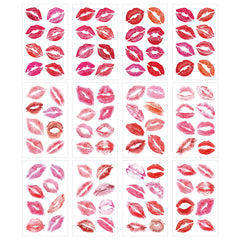 Skedimu Valentines lip tattoos pack front, ideal party favor for kids and teens.