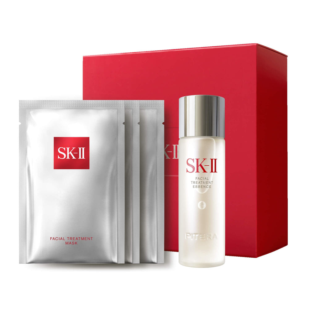 SK-II Glow-Up Duo Box packaging showcases the set for trial and gifting.
