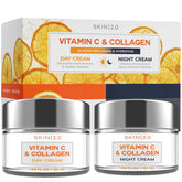Skin 2.0 vitamin c day cream bottle delivers daytime hydration for dewy skin.